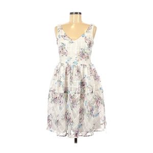 Anthropologie maeve white garden floral dress